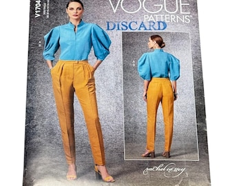 Vogue V1704 Rachel Comey Misses Top Pants Size 8 to 16 Uncut Sewing Pattern