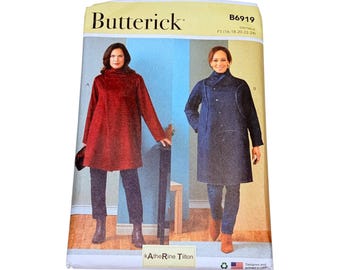 Butterick B6919 Sewing Pattern Misses Coat Size 16-24 New Uncut