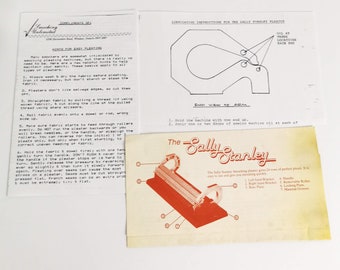Sally Stanley Pleater Instructions Oiling Chart and Tips Booklet English DIGITAL DOWNLOAD