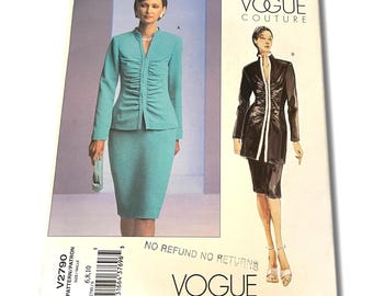 Vogue V2790 Couture  Fitted Suit Skirt Size 6 8 10 Sewing Pattern Uncut USA