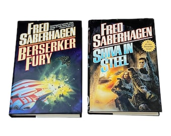 Fred Saberhagen Lot 2 Book Berserker Fury and Shiva in Steel HC DJ SFBC