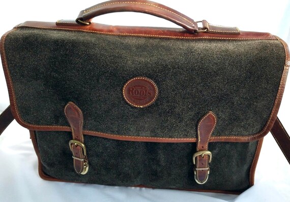 roots leather briefcase