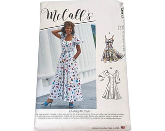 McCalls M8177 Sewing Pattern Dress and Belt Size 16 - 24 Uncut USA
