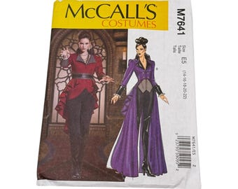 McCall's Sewing Pattern M7641 Size 14-22 Steampunk Gothic Costume Jacket Coat