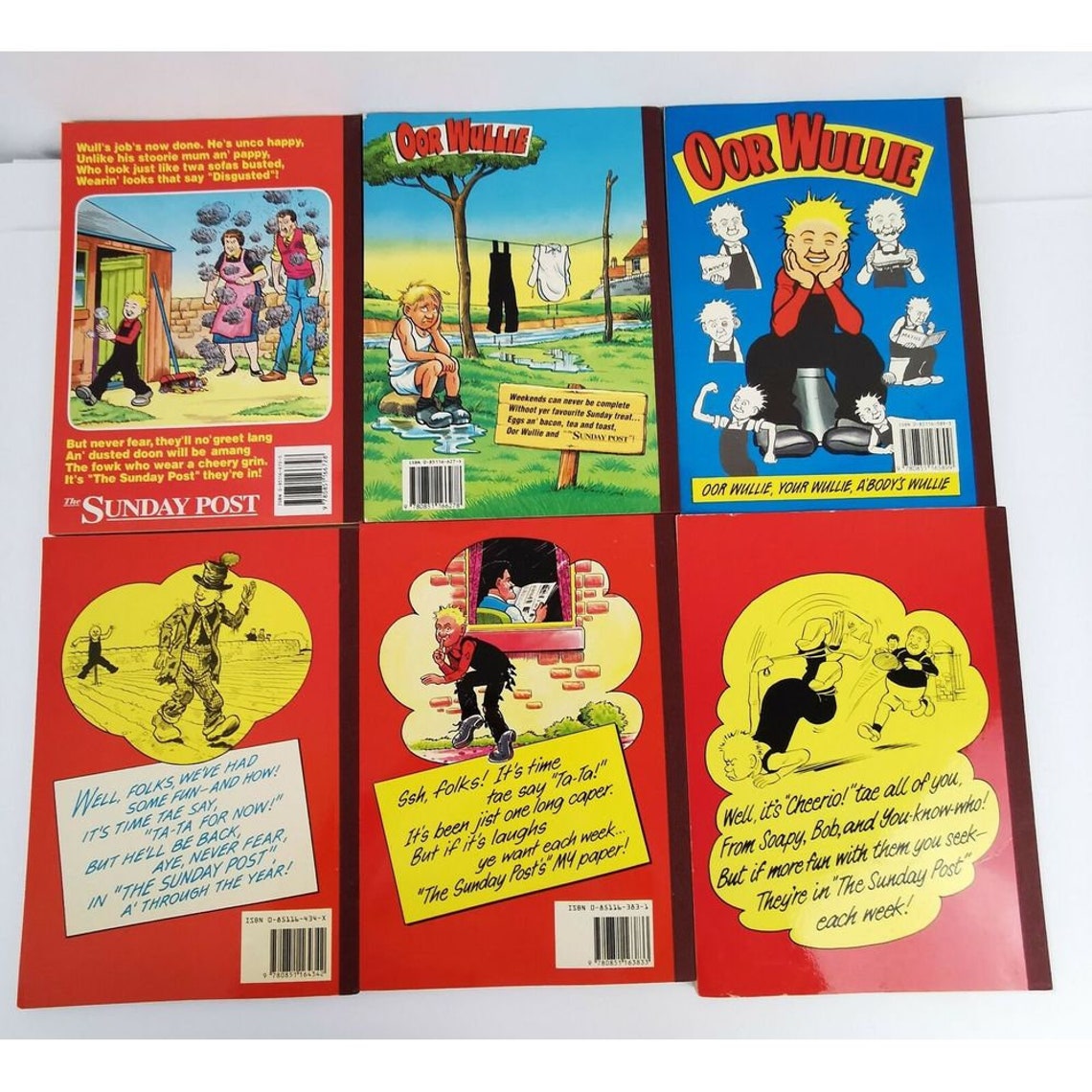 Oor Wullie Scottish Comic Books Lot 6 Soft Cover 1984 1986 Etsy