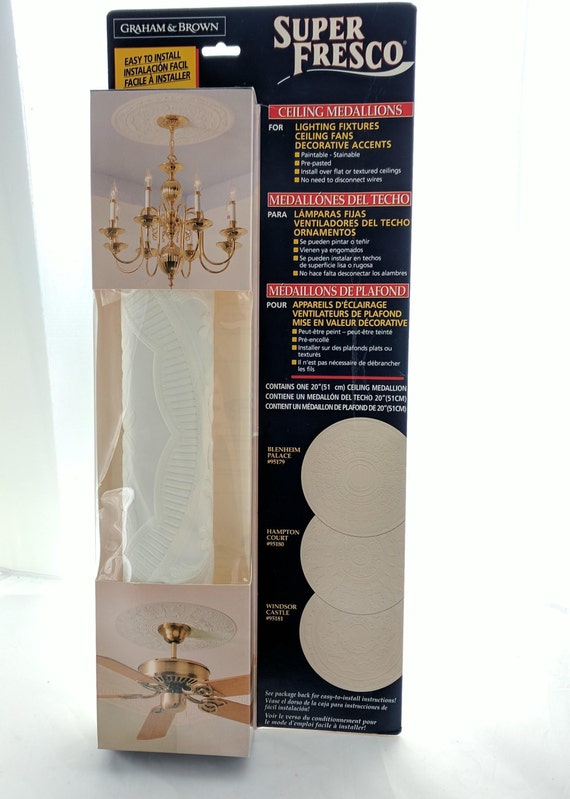 Fresco Ceiling Medallion Windsor Castle Royal Wedding Graham Brown 20 Inch England Paintable Wallpaper