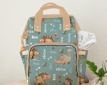 Personalized Dinosaur Diaper Bag, Baby Accessories, Newborn Gift, Gender neutral, Baby Dino Nursery