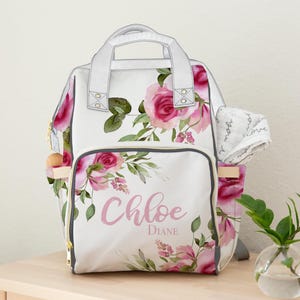 Personalized Diaper Bag, New Mom Gift, Baby Name Bag, Baby Girl Gift, Custom Baby Bag, Diaper Bag Backpack, Diaper Bag With Name, Customized