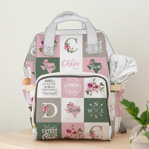 Personalized Diaper Bag, New Mom Gift, Baby Name Bag, Baby Girl Gift, Custom Baby Bag, Diaper Bag Backpack, Diaper Bag With Name, Customized