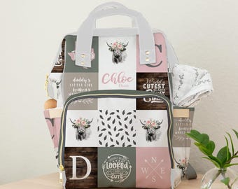 Personalized Diaper Bag For Girls, Baby Girl Gift, Custom Name Backpack, Unique Gifts