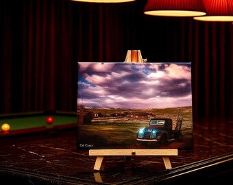 Lighted Canvas Print: Old Truck at Bodie CA, Desktop Display