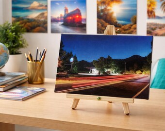 Lighted Canvas Print 8"x12" with Easel – Desktop Shelf Art
