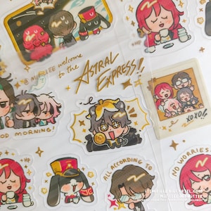HONKAI STAR RAIL | Astral Express Clear Transparent Sticker Sheet