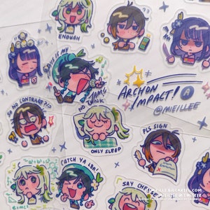 GENSHIN | Archon Impact Clear Sticker Sheet