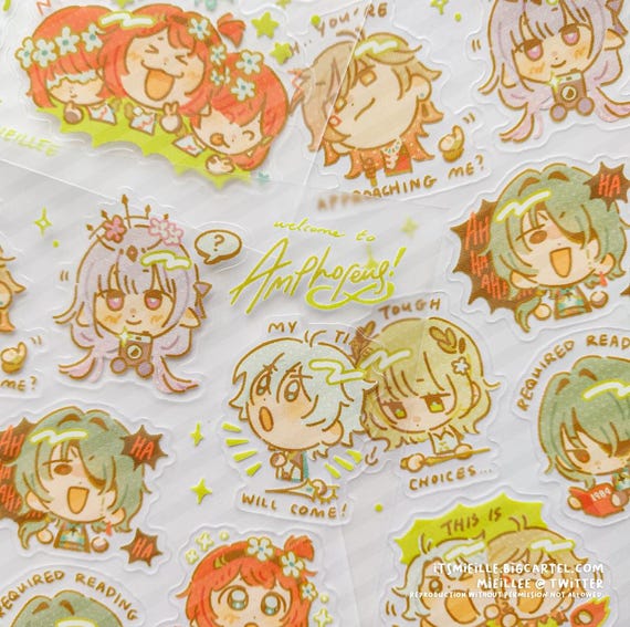 HONKAI STAR RAIL | Amphoreus Clear Transparent Sticker Sheet