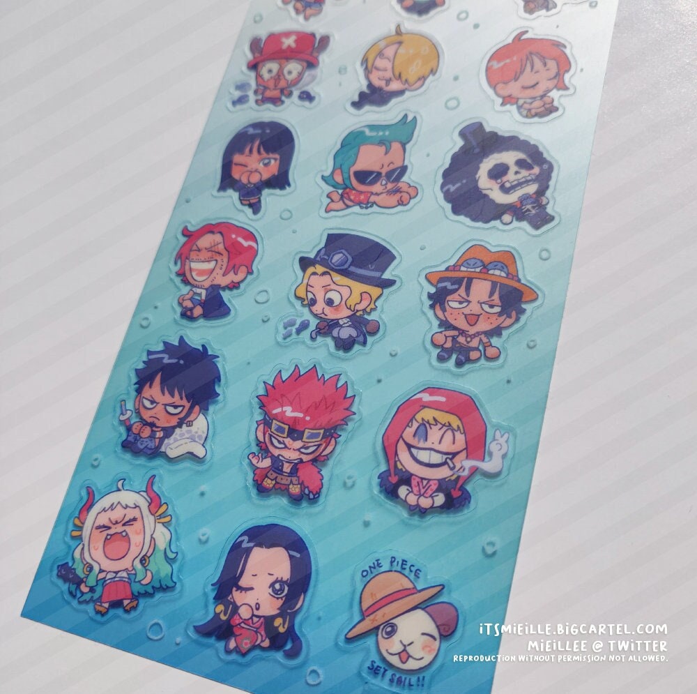 One Piece Vinyl Sticker Set mit 60 Stück
