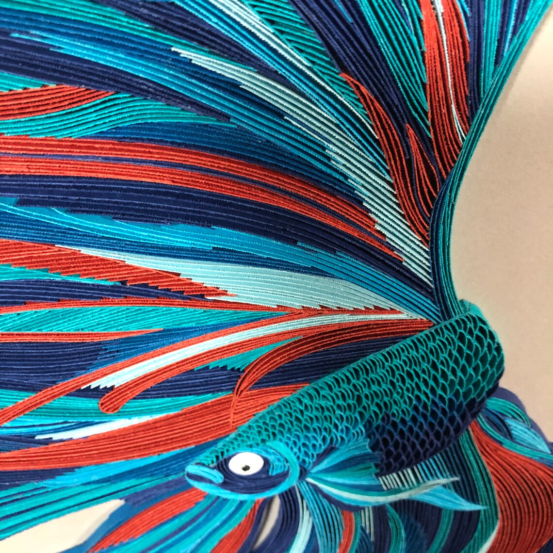 Betta Fish Quilling Wall Art the Art of Painting With Etsy