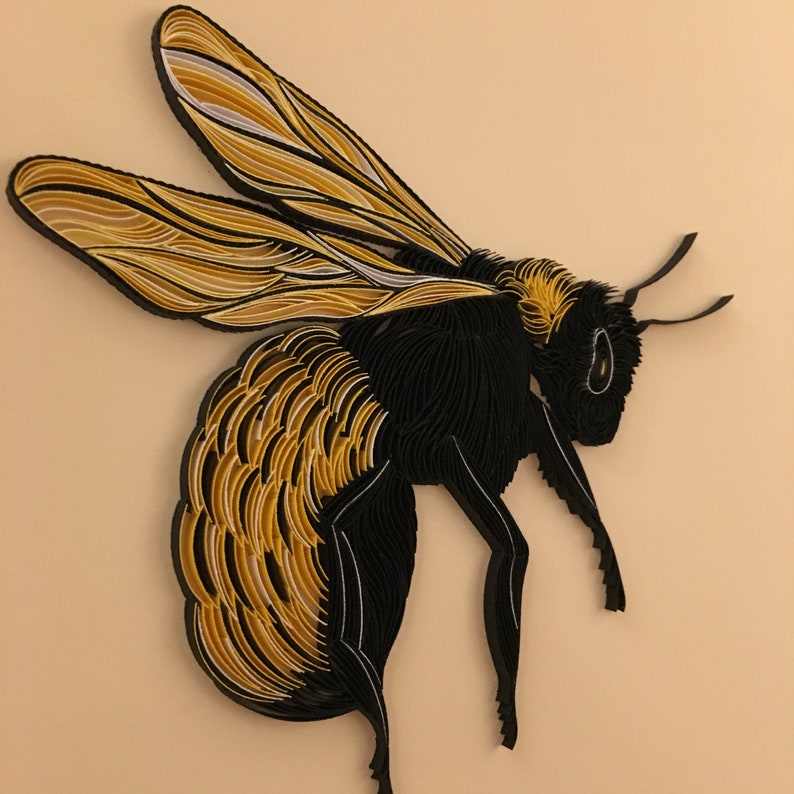 Quilled Honey Bee Quilling Wall Art The art of painting Etsy