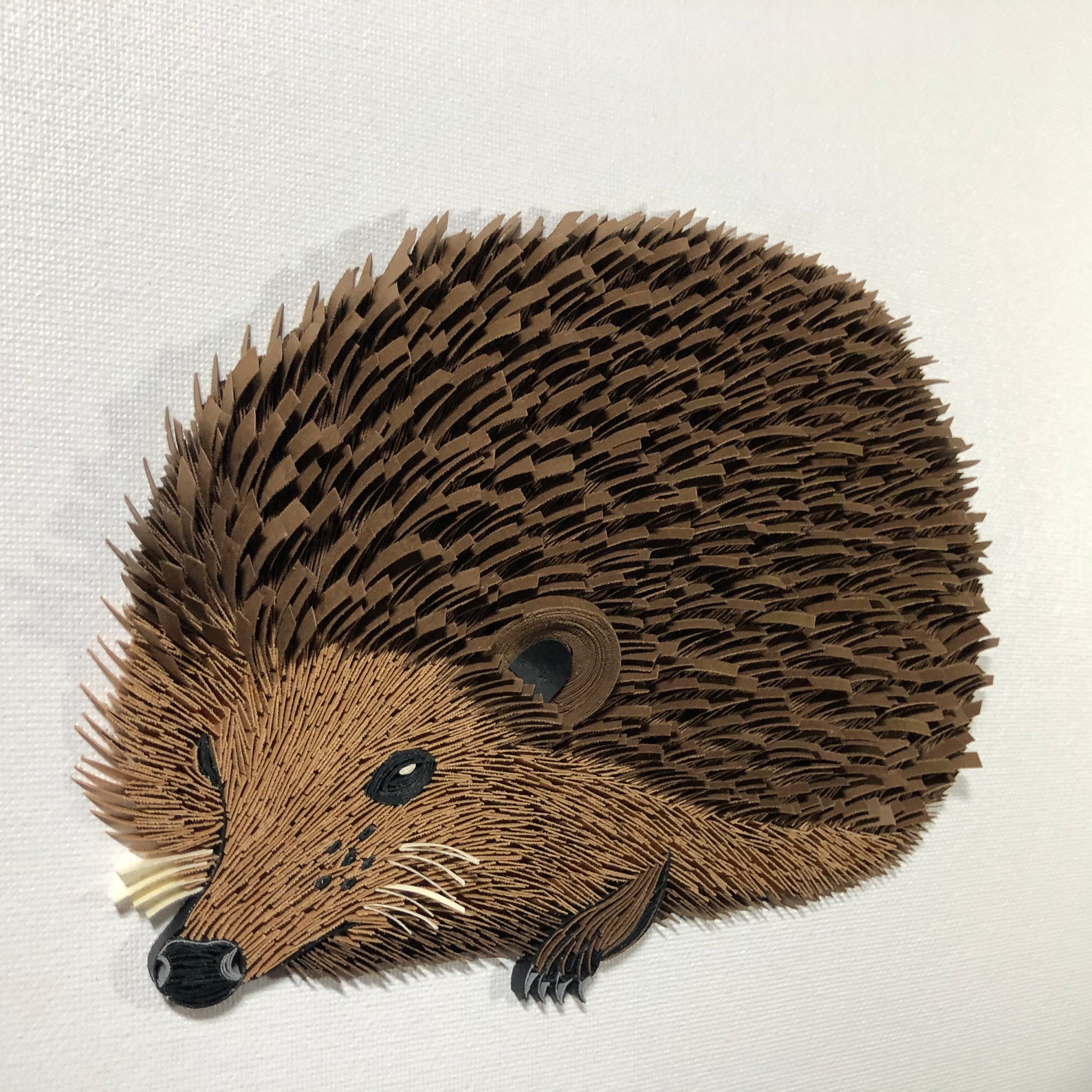 Hedgehog Quilling Wall Art the Art of Painting With Etsy