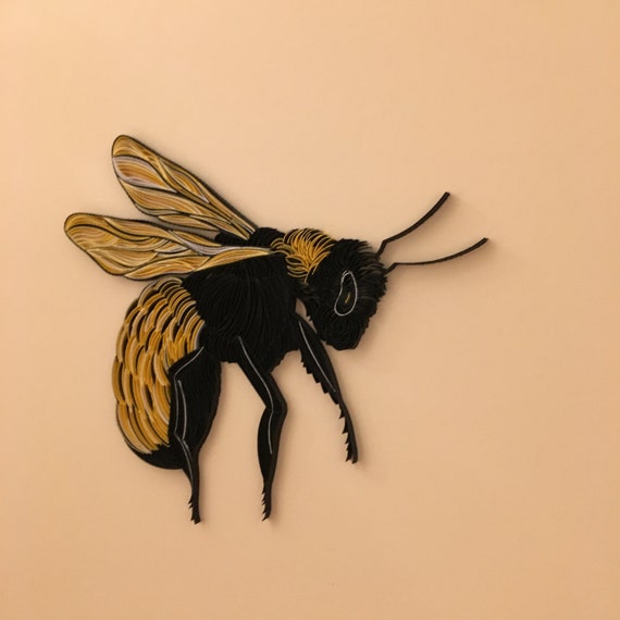 Quilled Honey Bee Quilling Wall Art the Art of Painting Etsy UK