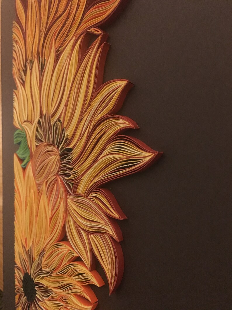 Bouquet of Sunflowers Quilling Wall Art The art of Etsy