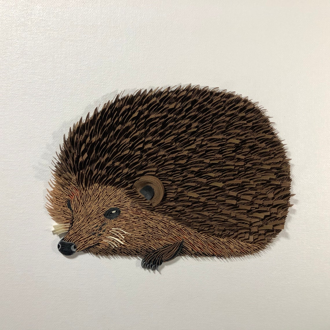 Hedgehog Quilling Wall Art the Art of Painting With Etsy