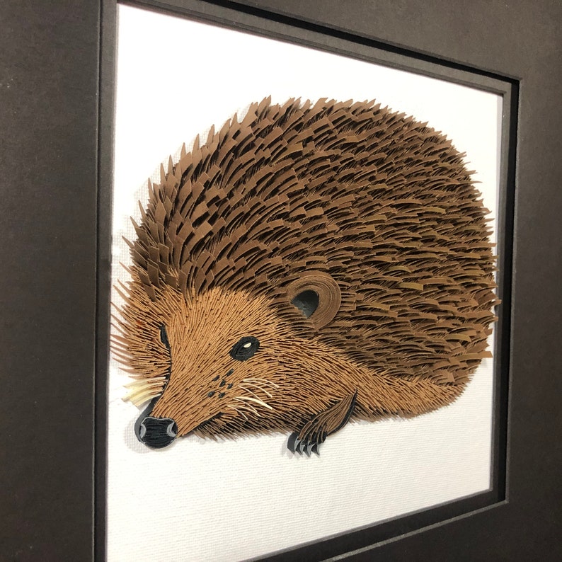 Hedgehog Quilling Wall Art the Art of Painting With Etsy