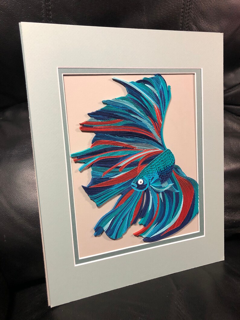 Betta Fish Quilling Wall Art the Art of Painting With Etsy