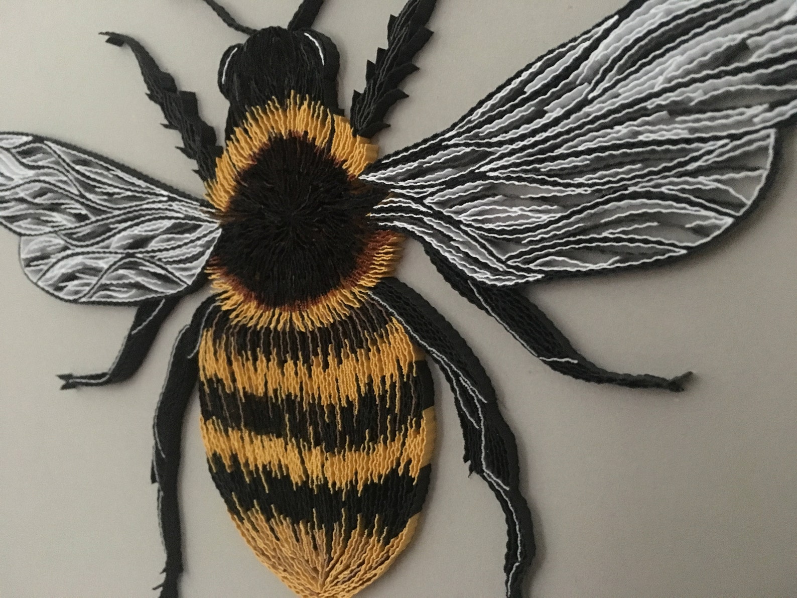 Quilled Bumblebee Quilling Wall Art the Art of Painting Etsy