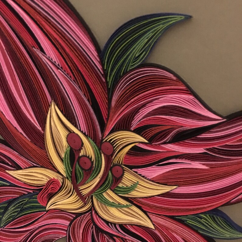 Quilled Flower Quilling Wall Art the Art of Painting With - Etsy
