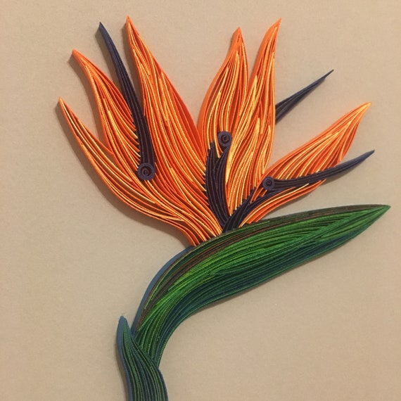 Bird Of Paradise Flower Quilling Wall Art The Art Of Painting With 18 3 Mm Paper Strips