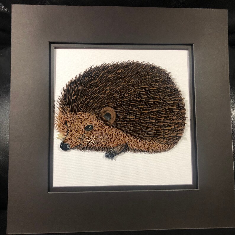 Hedgehog Quilling Wall Art the Art of Painting With Etsy