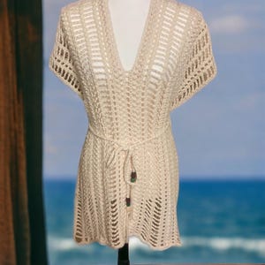Handmade crochet beach cover up, Boho swimwear, summer bikini cover, festival outfit, resort wear, bathing suit cover up
