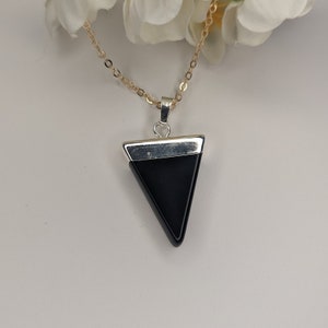 Sam Kiszka Inspired Black Triangle Necklace