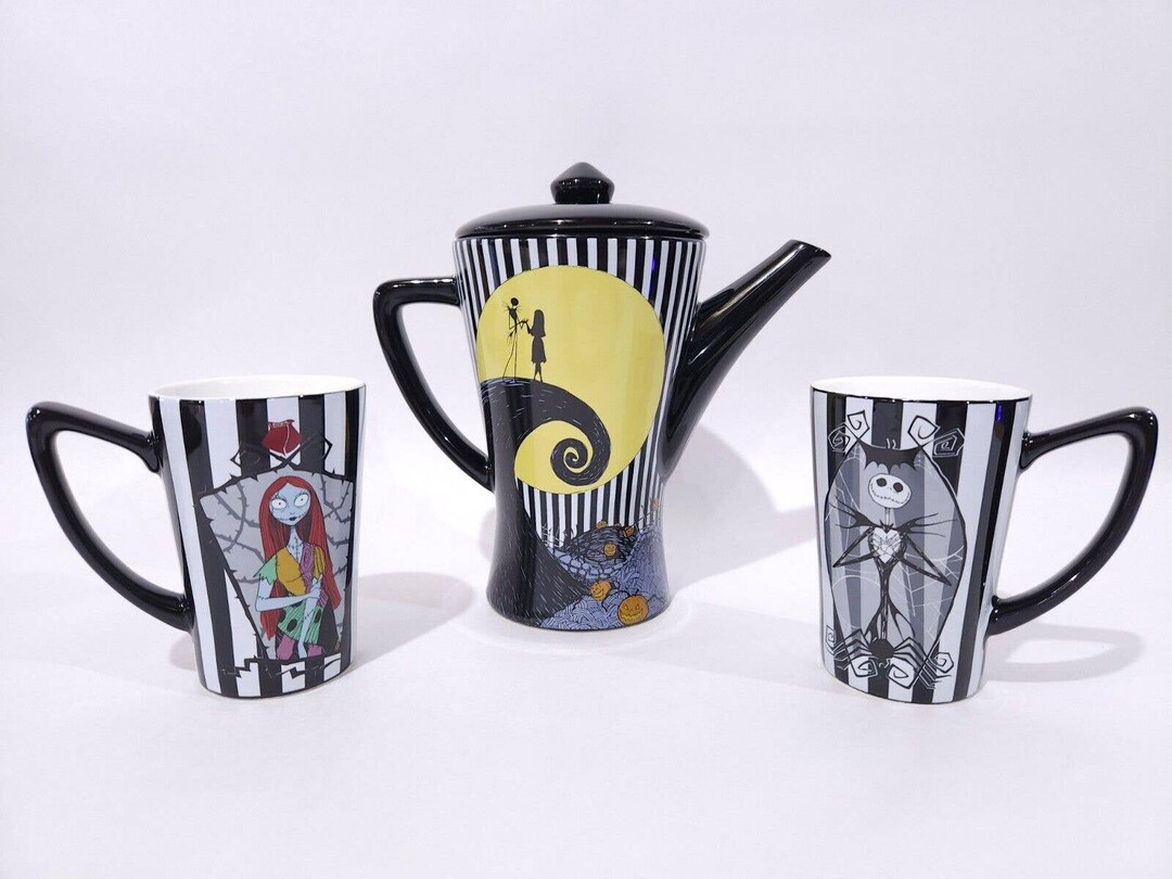 Nightmare Before Christmas Tea Set Teapot Jack Skellington Etsy