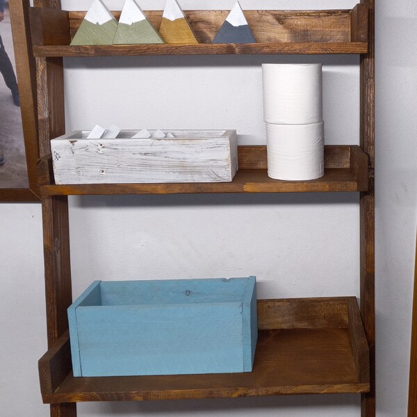Over the Toilet Ladder Shelf Etsy