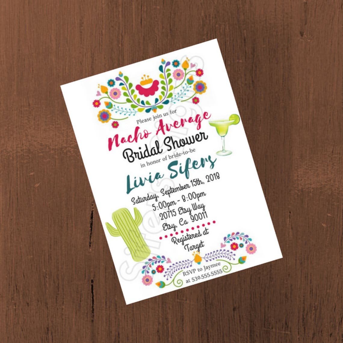 Fiesta Bridal Shower Invitation Etsy Ireland