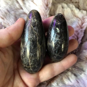 Black Moonstone wand rounded