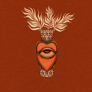 Neotraditional Vase Art Print | Surreal Tattoo Illustration (Digital)