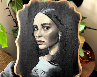 Horror Painting, Horror Art, Fan Art, Nosferatu Fan Art, Lily Rose Depp, Dark Art, Gothic Decor, Vampire Art