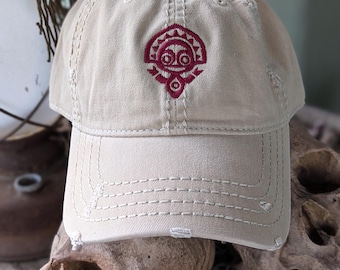 Distressed Polynesian Village Logo Dad Hat Disney Maui Tiki