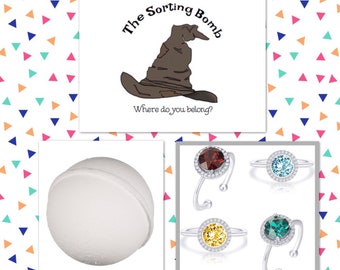 House Sorting Bath Bomb, Harry Potter Inspired, Fandom, Sorting Hat, Wizard Bath Bomb, HP, Halloween Bath Bombs, Birthday Bath Bombs