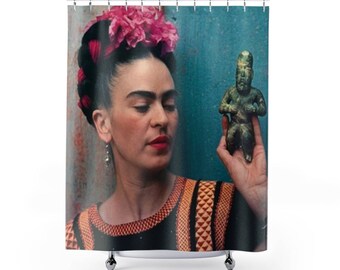 Frida Kahlo Curtain Custom Curtain Frida Kahlo Cinco De Mayo Shower Curtains Fiesta Backdrop Spanish Back Drop Bathroom Mexican Restroom