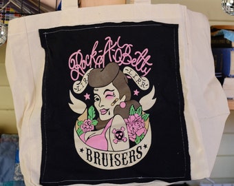 Long Island Roller Rebels Long Island, NY Upcycled Tote Bag