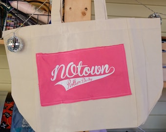 NOtown Roller Derby Fresno, CA Upcycled Tote Bag