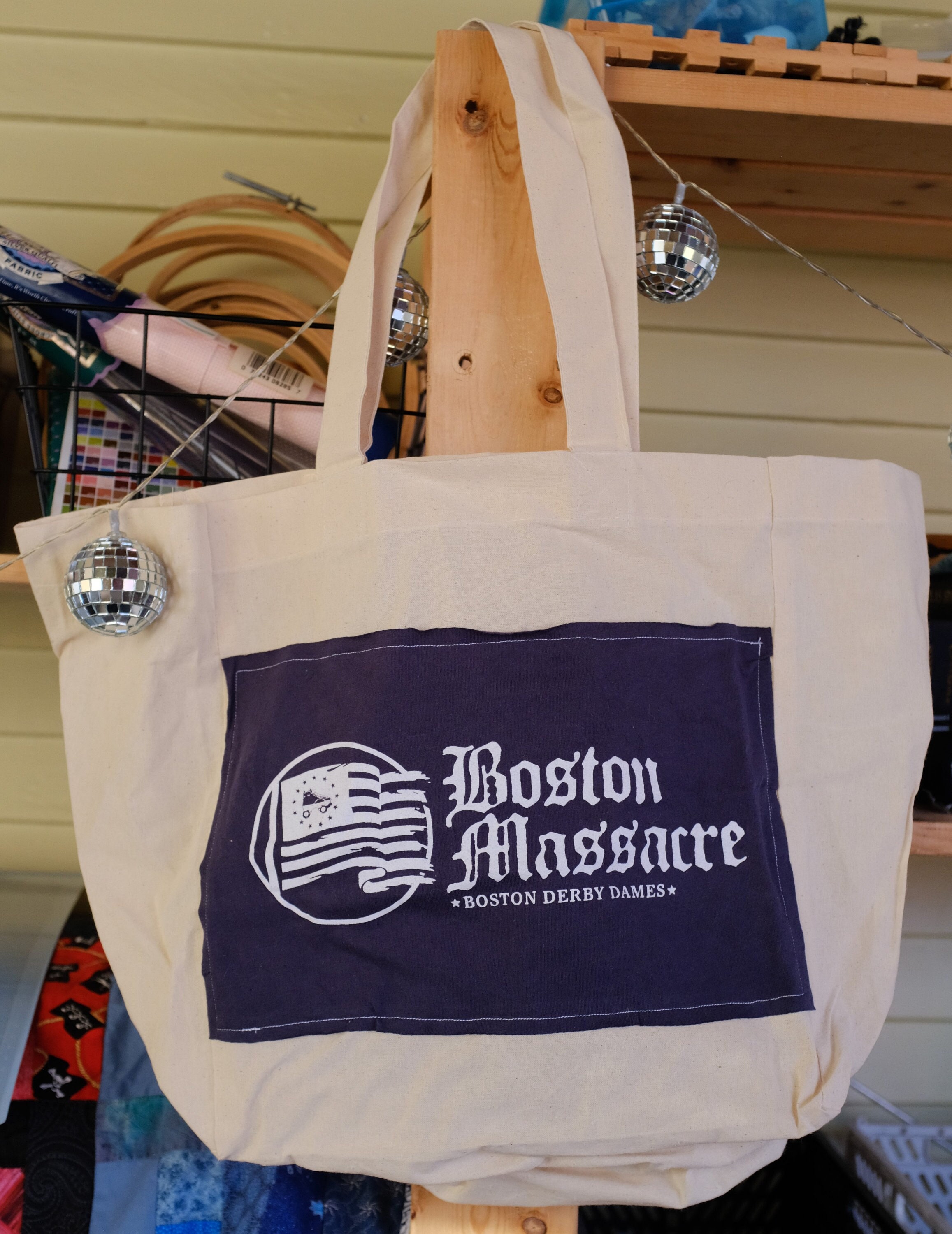 Boston Roller Derby Boston, MA Upcycled Tote Bag
