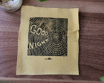 Good Night Web - Block Print Patch