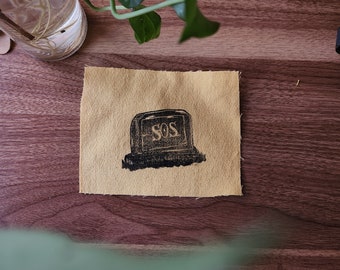 SOS Grave - Block Print Patch