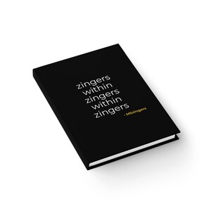 Minimalist Black Journal | Blank Notebook, MSzingers Design, Chronic Illness Gift
