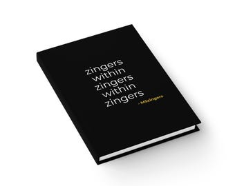 Minimalist Black Journal | Blank Notebook, MSzingers Design, Chronic Illness Gift